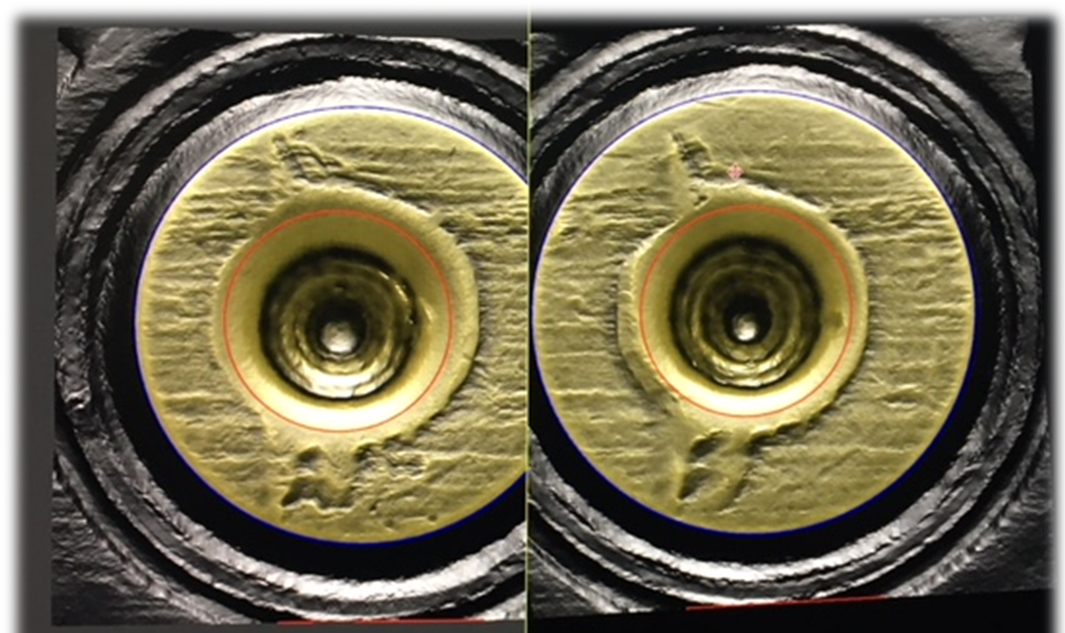 Comparison of correlated NIBIN images