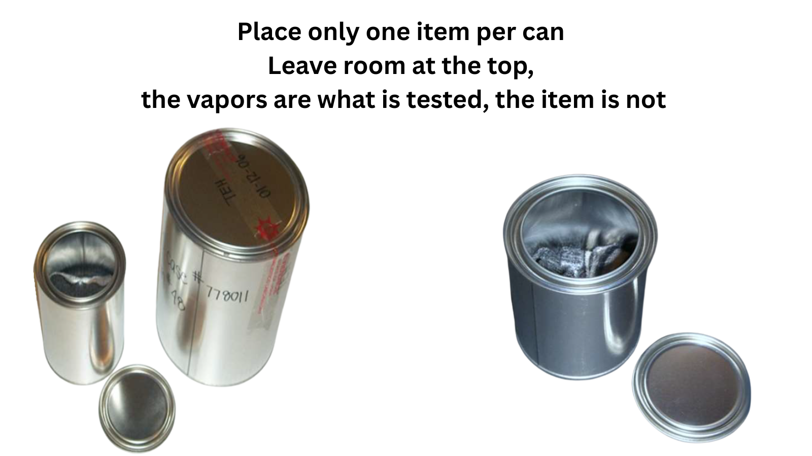 Demonstration of the proper way to package fire debris