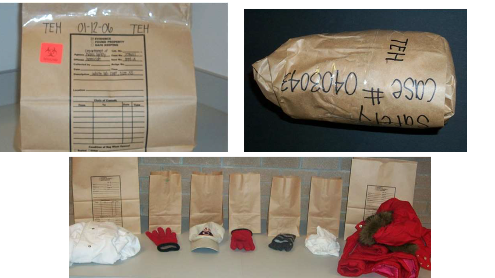examples of proper evidence packaging