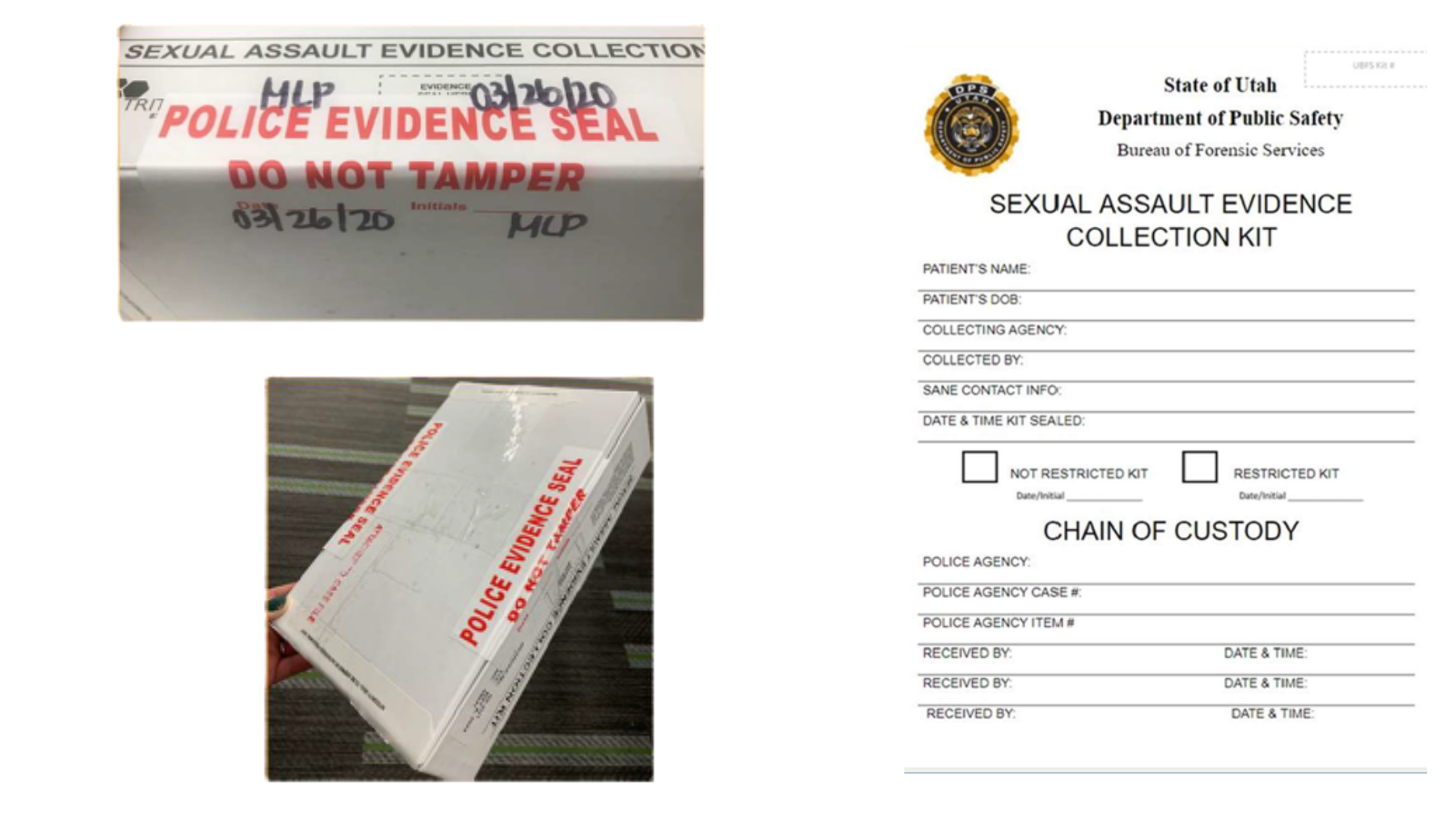 Sexual Assault kit packaging demonstration