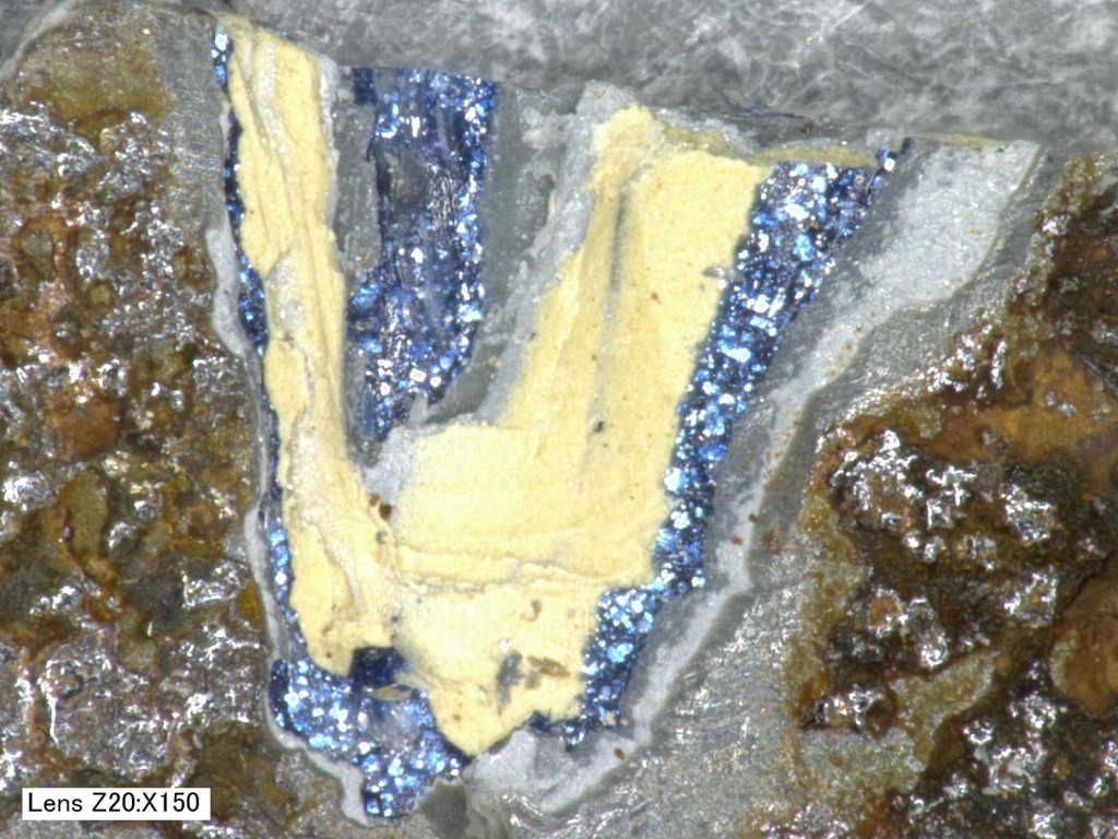 Microscope view of auto paint